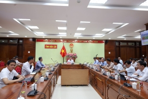 Các đại biểu tham dự buổi làm việc