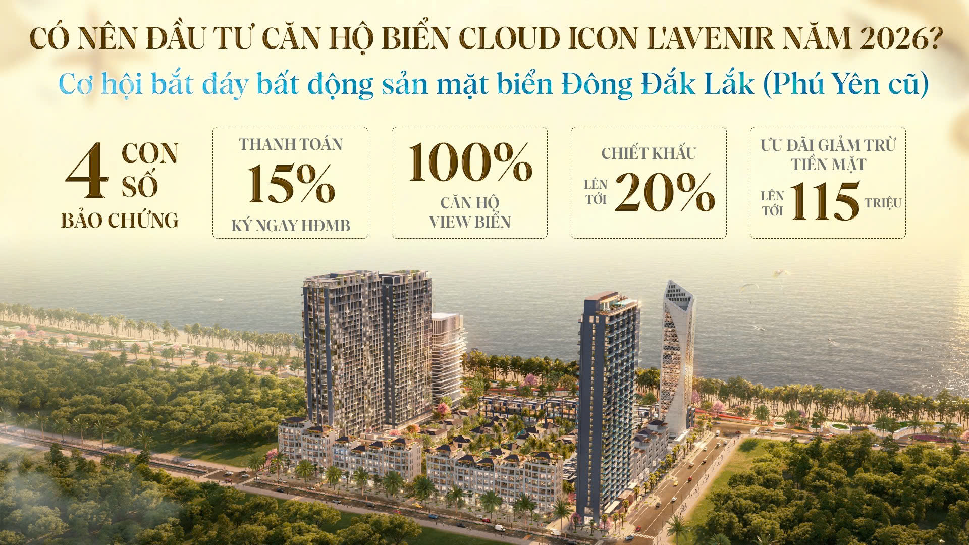 Có nên đầu tư căn hộ biển Cloud Icon L’Avenir năm 2026? 